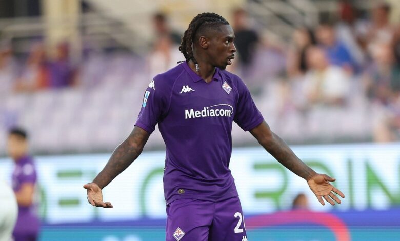 Moise Kean now has 10 Serie A goals this season... celebrating with that dance